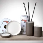 Accessori Bagno in Argilla Refrattaria Bianco Made in Italy - Antonella Viadurini