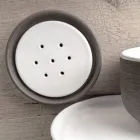 Accessori Bagno in Argilla Refrattaria Bianco Made in Italy - Antonella Viadurini