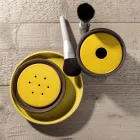 Accessori Bagno in Argilla Refrattaria Gialli Made in Italy - Antonella Viadurini