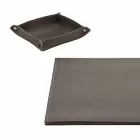 Accessori per Scrivania in Cuoio Rigenerato 5 Pezzi Made in Italy - Aristotele Viadurini