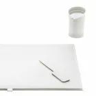 Accessori per Scrivania in Cuoio Rigenerato 5 Pezzi Made in Italy - Aristotele Viadurini