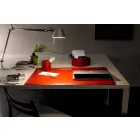 Accessori per Scrivania in Cuoio Rigenerato da 4 Pezzi Made in Italy - Ebe Viadurini