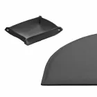 Accessori per Scrivania in Cuoio Rigenerato da 4 Pezzi Made in Italy - Medea Viadurini