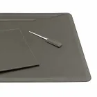Accessori per Scrivania in Cuoio Rigenerato da 5 Pezzi Made in Italy - Ebe Viadurini