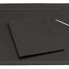 Accessori per Scrivania in Cuoio Rigenerato da 5 Pezzi Made in Italy - Ebe Viadurini