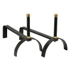 Alari per il Camino in Diverse Finiture Altezza 25 cm Made in Italy - Rinoceronte Viadurini