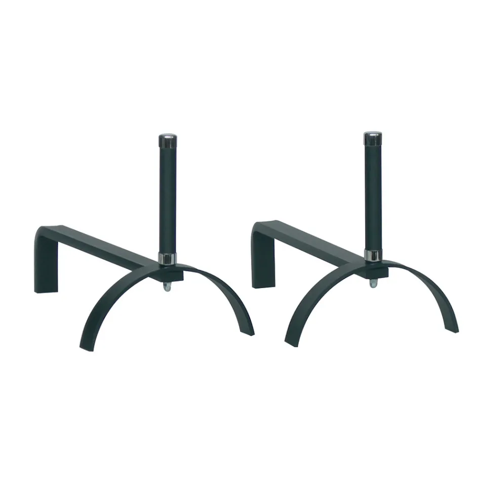 Alari per il Camino in Diverse Finiture Altezza 25 cm Made in Italy - Rinoceronte Viadurini