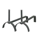 Alari per il Camino in Diverse Finiture Altezza 25 cm Made in Italy - Rinoceronte Viadurini