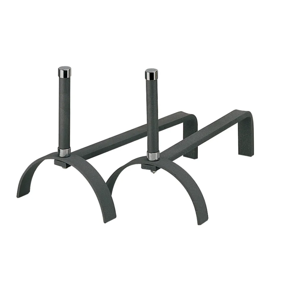 Alari per il Camino in Diverse Finiture Altezza 25 cm Made in Italy - Rinoceronte Viadurini