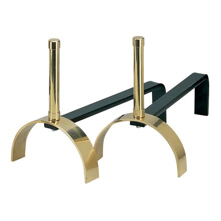 Alari per il Camino in Diverse Finiture Altezza 25 cm Made in Italy - Rinoceronte Viadurini
