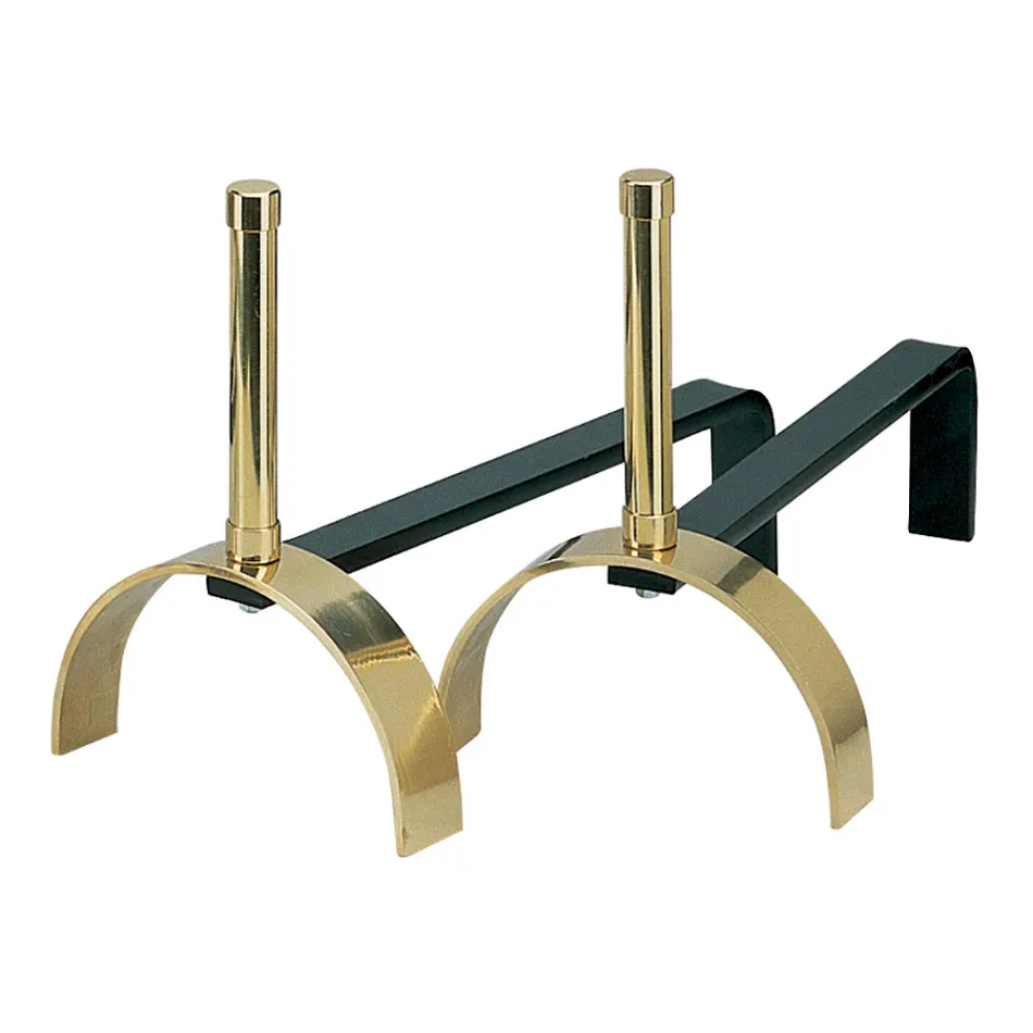 Alari per il Camino in Diverse Finiture Altezza 25 cm Made in Italy - Rinoceronte Viadurini