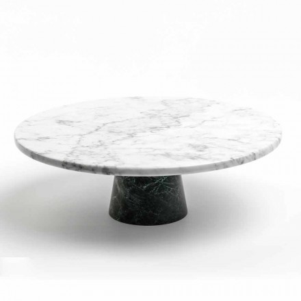 Alzata per Dolci Moderna in Marmo di Carrara e Marquinia Made in Italy - Spino Viadurini