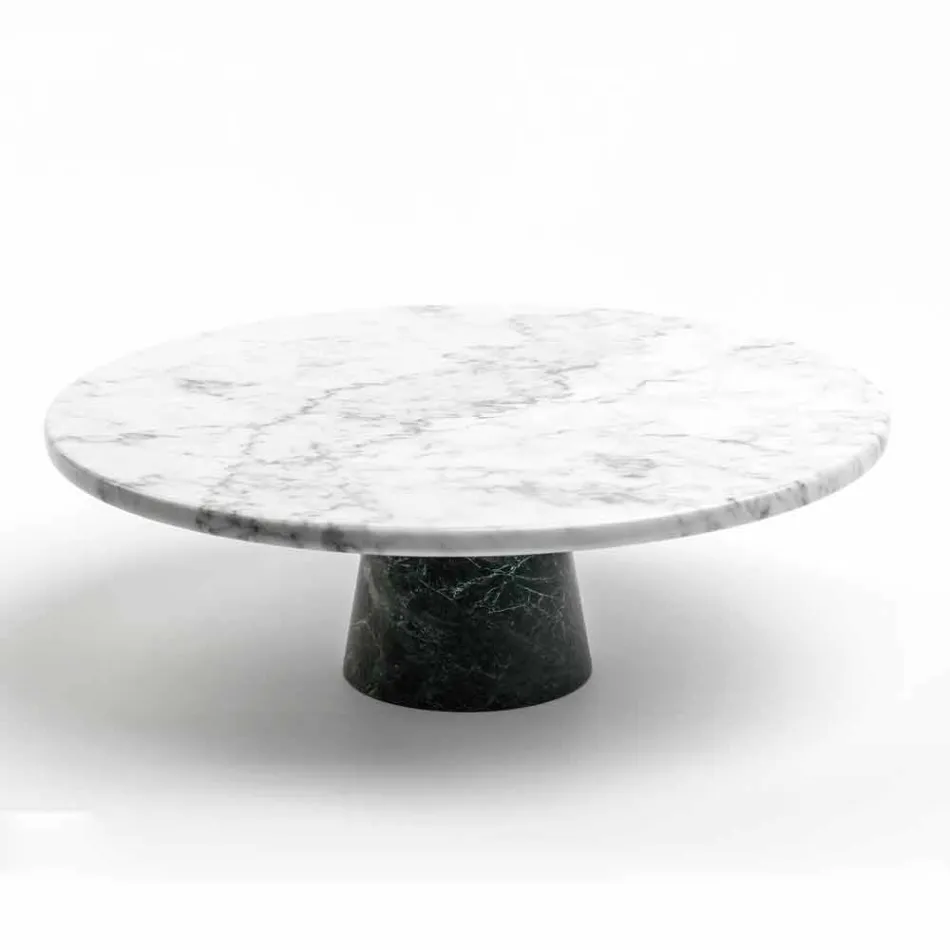 Alzata per Dolci Moderna in Marmo di Carrara e Marquinia Made in Italy - Spino Viadurini