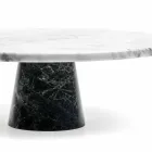 Alzata per Dolci Moderna in Marmo di Carrara e Marquinia Made in Italy - Spino Viadurini