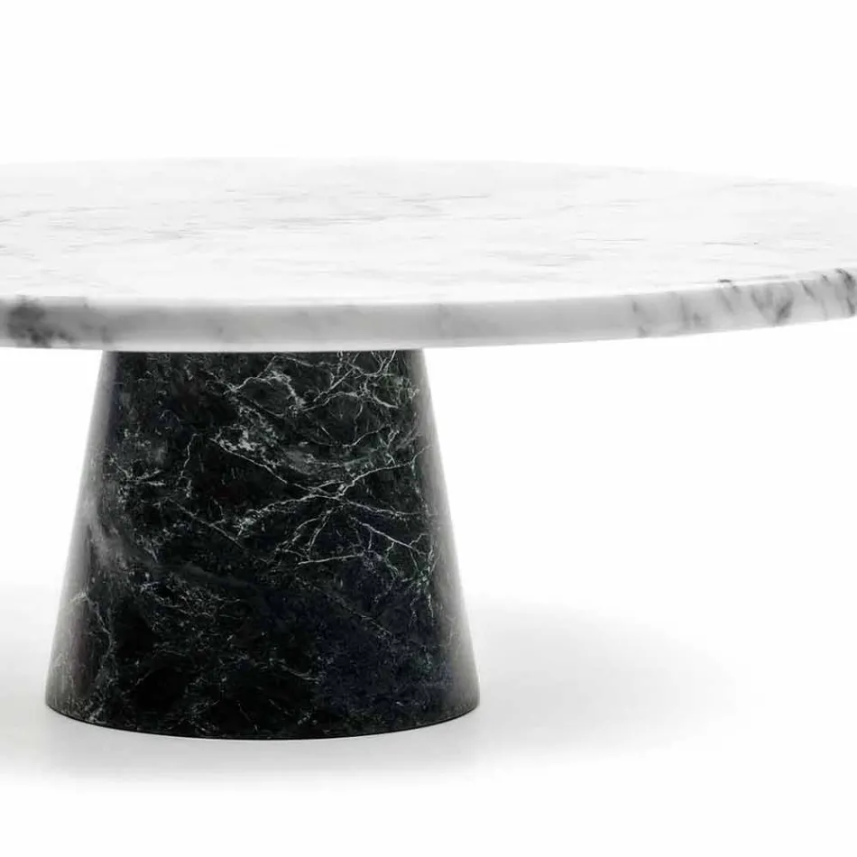 Alzata per Dolci Moderna in Marmo di Carrara e Marquinia Made in Italy - Spino Viadurini