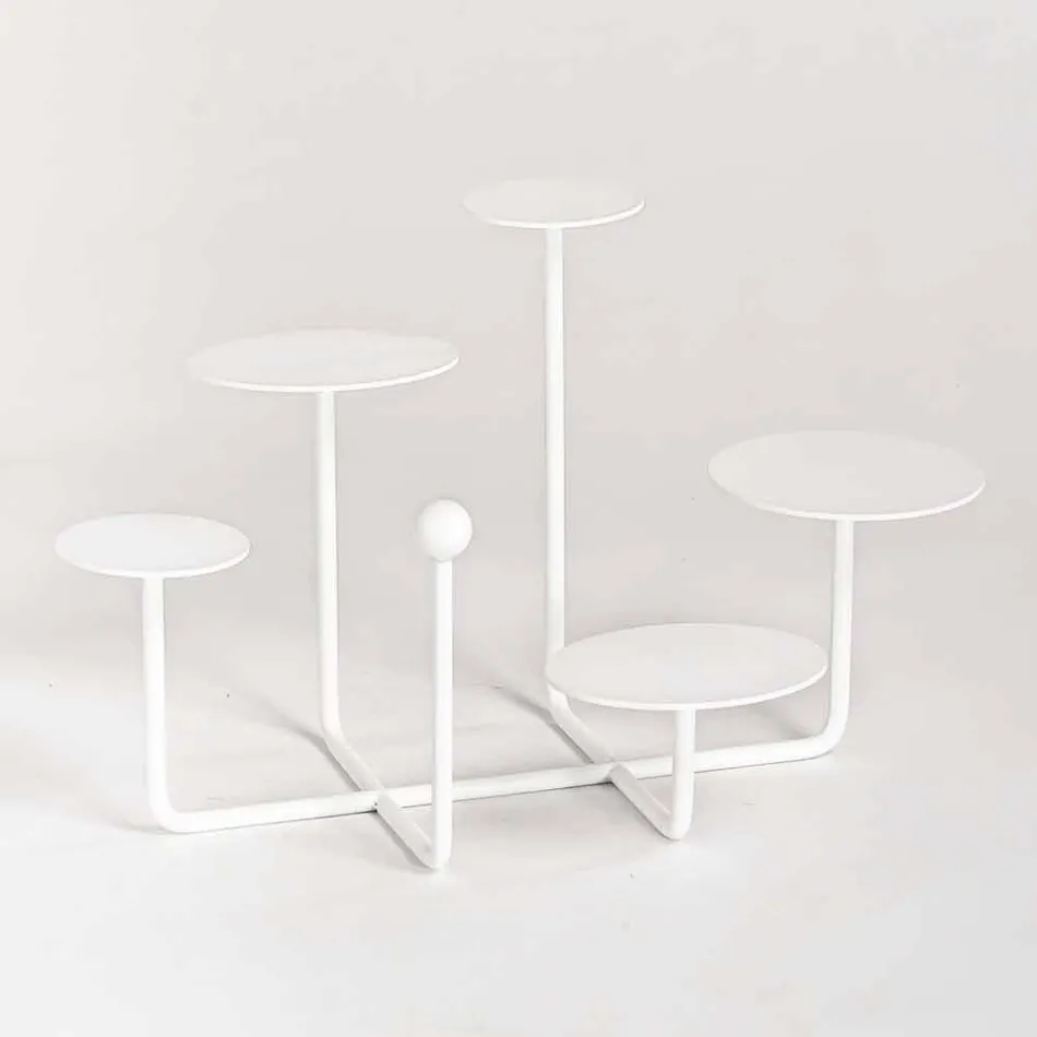 Alzatina per Dolci di Design in Acciaio Verniciato Made in Italy - Pennellope Viadurini