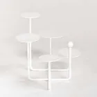 Alzatina per Dolci di Design in Acciaio Verniciato Made in Italy - Pennellope Viadurini