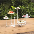 Alzatina per Dolci di Design in Acciaio Verniciato Made in Italy - Pennellope Viadurini