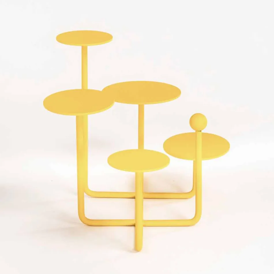Alzatina per Dolci di Design in Acciaio Verniciato Made in Italy - Pennellope Viadurini