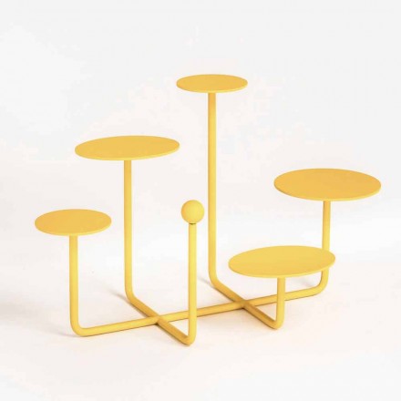 Alzatina per Dolci di Design in Acciaio Verniciato Made in Italy - Pennellope Viadurini