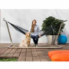Amaca in Acciaio e Rete Nera da Giardino di Design Made in Italy - Cumberland Viadurini