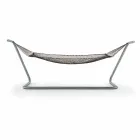 Amaca in Acciaio e Rete Nera da Giardino di Design Made in Italy - Cumberland Viadurini