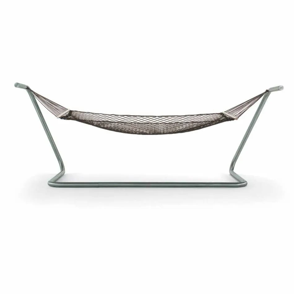 Amaca in Acciaio e Rete Nera da Giardino di Design Made in Italy - Cumberland Viadurini