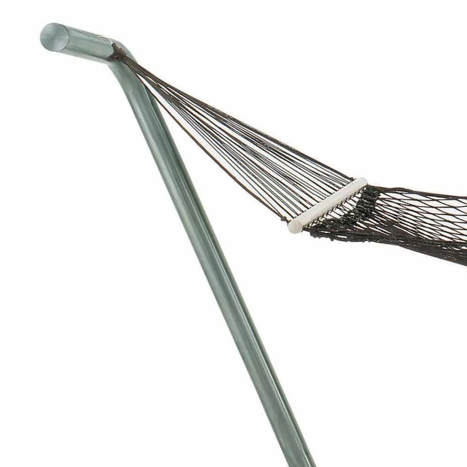 Amaca in Acciaio e Rete Nera da Giardino di Design Made in Italy - Cumberland Viadurini