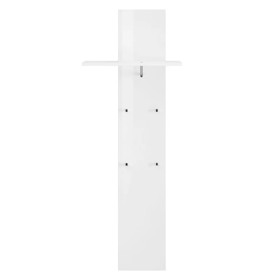Appendiabiti da Ingresso in Legno Lucido Bianco o Antracite - Emanuelito Viadurini