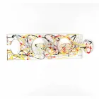 Appendiabiti da Muro Colorato in Plexiglass Design Doppio 3 Pezzi - Fratack Viadurini