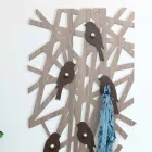Appendiabiti da Muro in Legno Colorato dal Design Moderno - Alberuccell Viadurini
