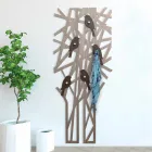Appendiabiti da Muro in Legno Colorato dal Design Moderno - Alberuccell Viadurini