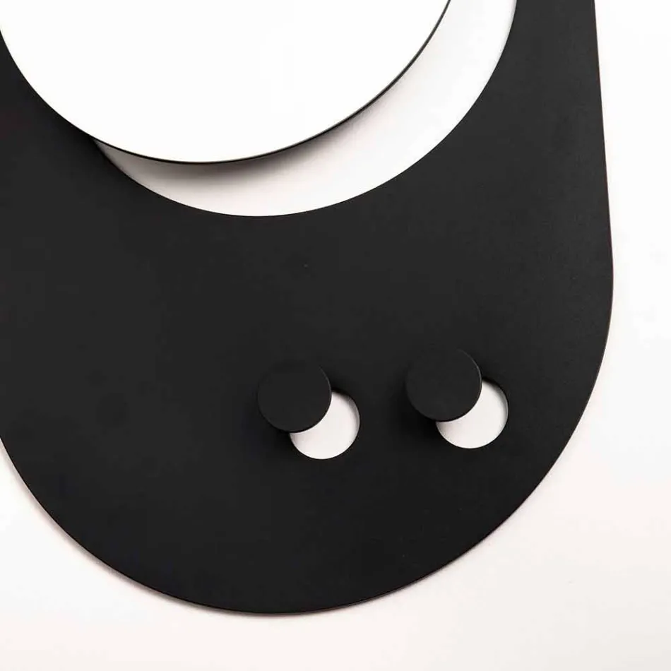 Appendiabiti da Parete Moderno in Acciaio con Specchio Made in Italy - Pilippo Viadurini