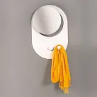 Appendiabiti da Parete Moderno in Acciaio con Specchio Made in Italy - Pilippo Viadurini