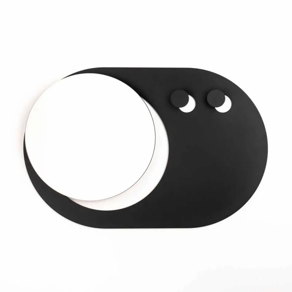 Appendiabiti da Parete Moderno in Acciaio con Specchio Made in Italy - Pilippo Viadurini