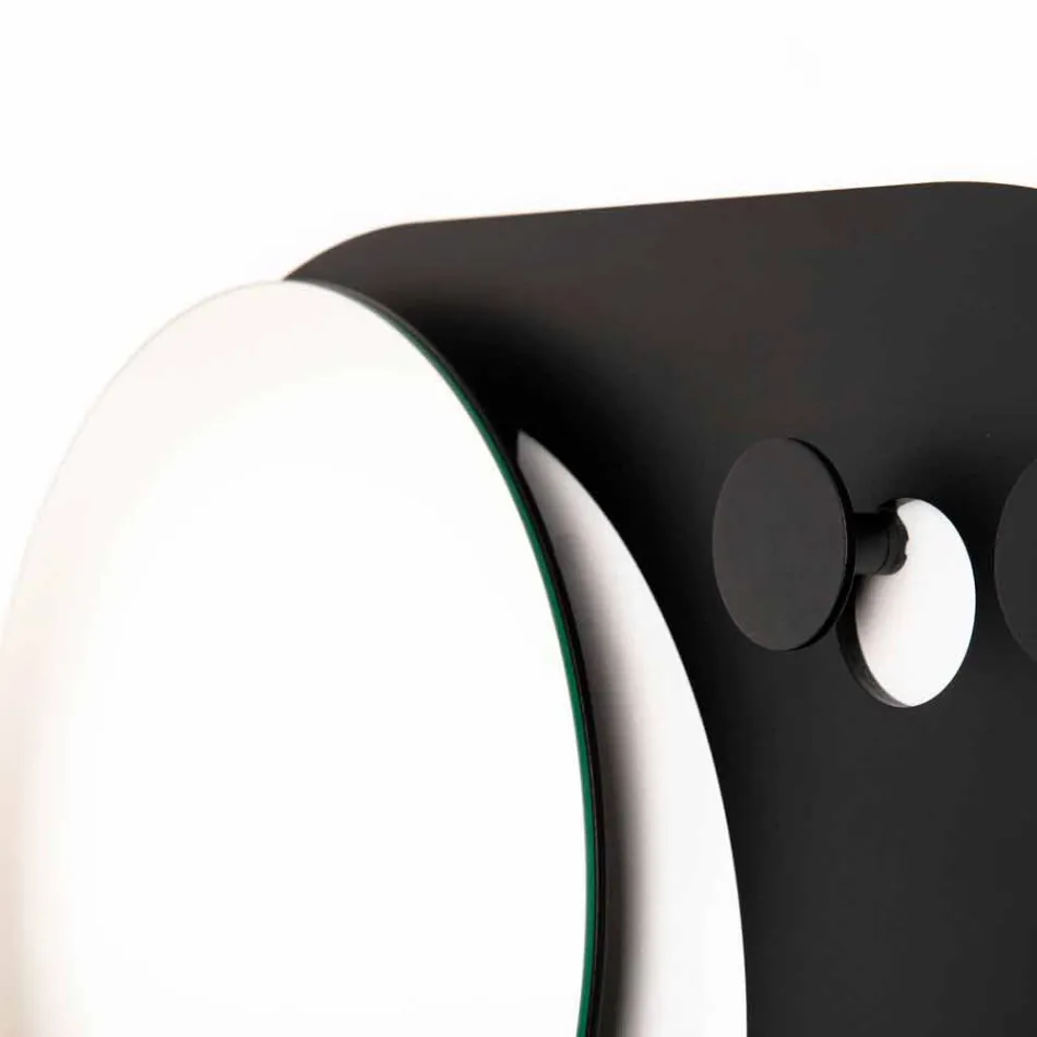 Appendiabiti da Parete Moderno in Acciaio con Specchio Made in Italy - Pilippo Viadurini