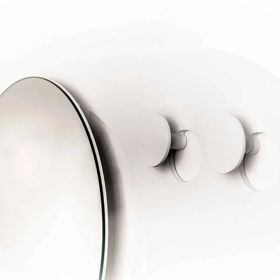 Appendiabiti da Parete Moderno in Acciaio con Specchio Made in Italy - Pilippo Viadurini