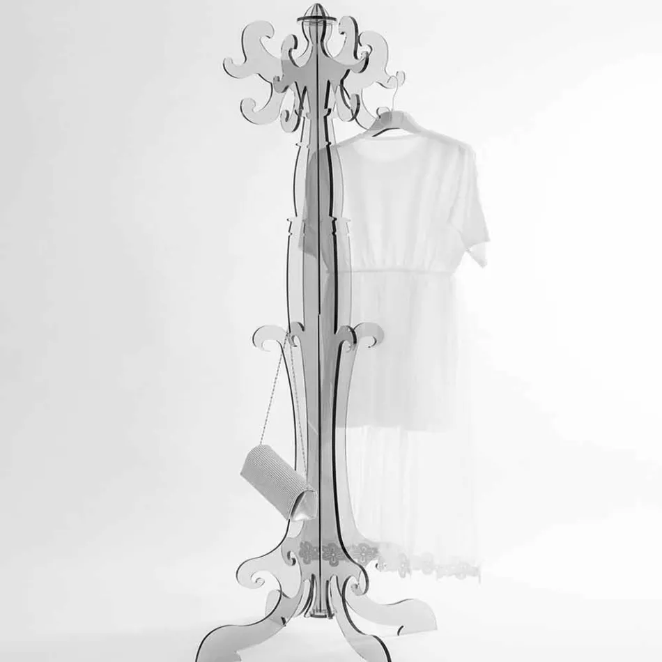 Appendiabiti da terra, design classico, in plexiglass Giave Viadurini