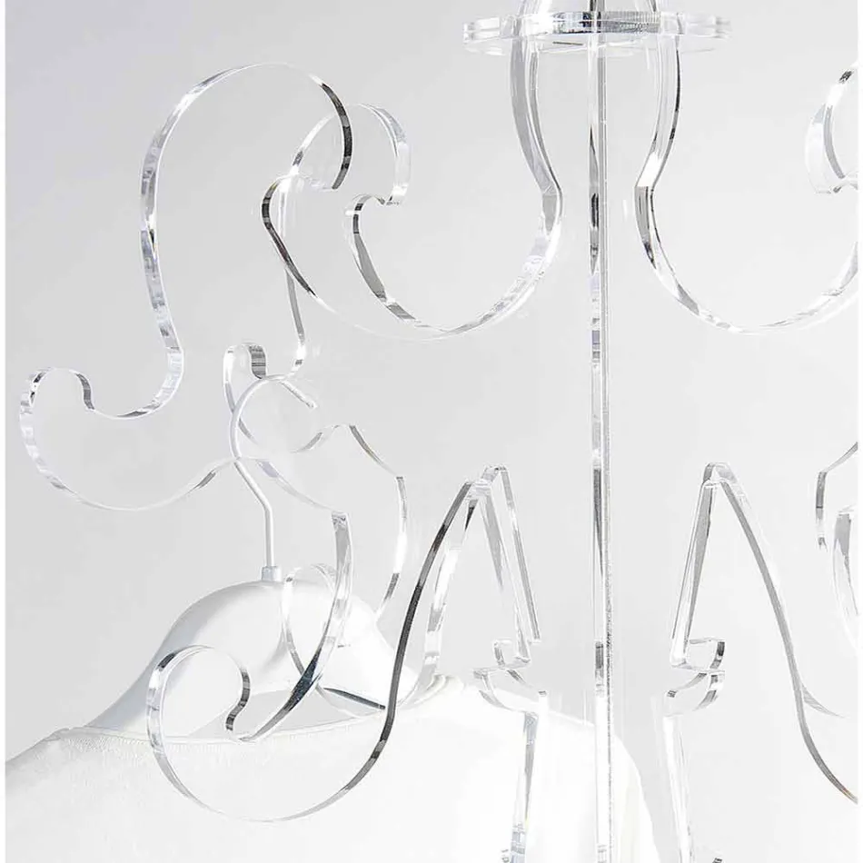 Appendiabiti da terra, design classico, in plexiglass Giave Viadurini