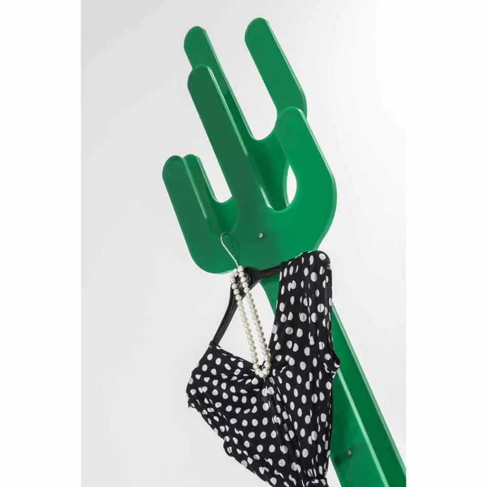 Appendiabiti da terra design moderno verde Cactus, made in Italy Viadurini