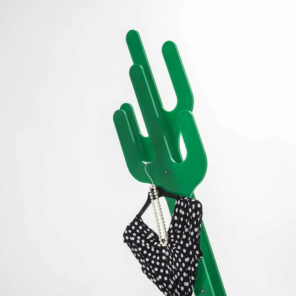 Appendiabiti da terra design moderno verde Cactus, made in Italy Viadurini