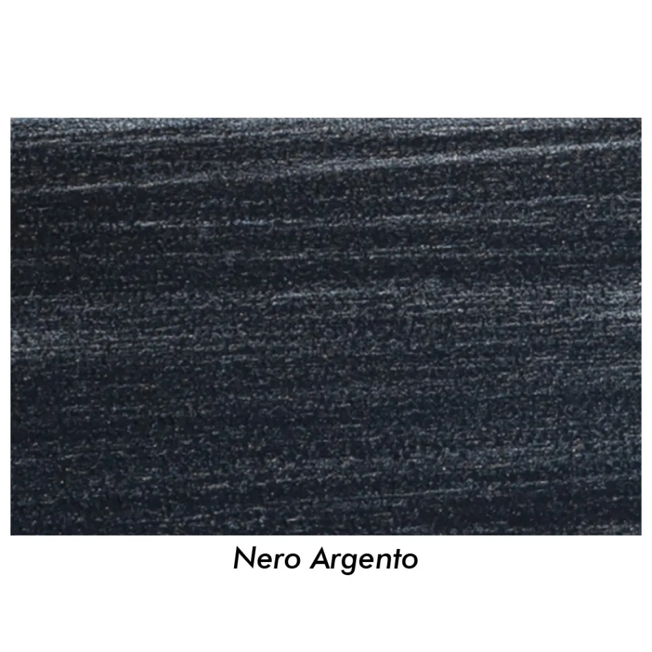 Appendiabiti in Ferro Tubolare Finitura Nero Argento Made in Italy - Puntina Viadurini