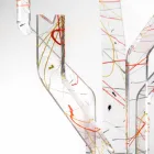 Appendiabiti moderno da terra multicolor fatto in Italia, Andrea Viadurini