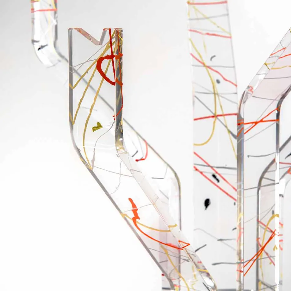 Appendiabiti moderno da terra multicolor fatto in Italia, Andrea Viadurini