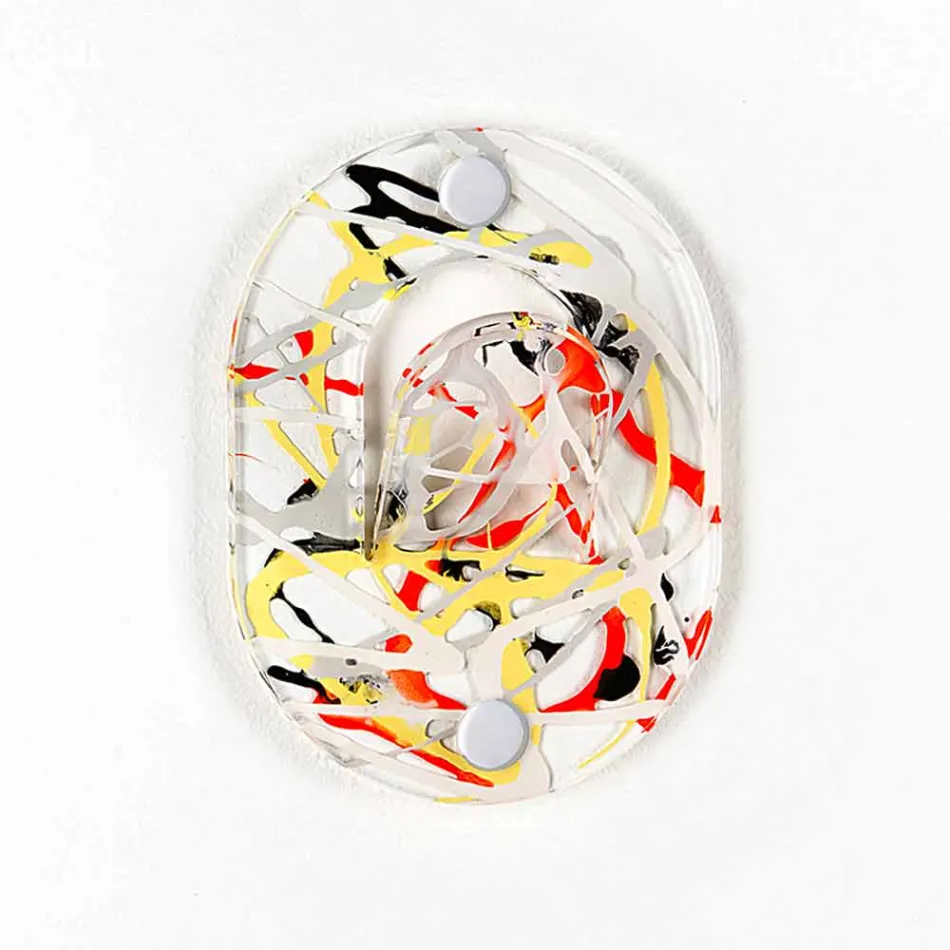 Appendino da Parete in Plexiglass Colorato 5 Pezzi Design a Clip - Freddie Viadurini