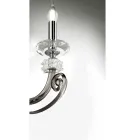 Applique 2 Luci Vetro Soffiato e Cristallo Ottico Lusso Classico - Cassea Viadurini