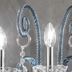 Applique 3 Luci Artigianale in Vetro di Venezia Made in Italy - Fiorentino Viadurini