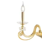 Applique 3 Luci Vetro Soffiato e Cristallo Ottico Lusso Classico - Cassea Viadurini