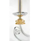 Applique 3 Luci Vetro Soffiato e Cristallo Ottico Lusso Classico - Cassea Viadurini