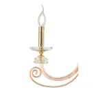 Applique 3 Luci Vetro Soffiato e Cristallo Ottico Lusso Classico - Cassea Viadurini